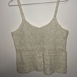 Boho Chic Crochet Ramie/Cotton Tank Top